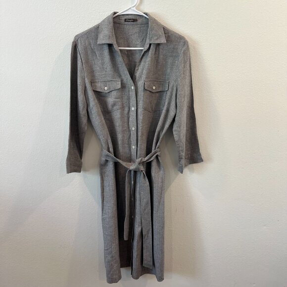 J.McLaughlin Brynn Dress sz Large Grey Viscose - Picture 2 of 7